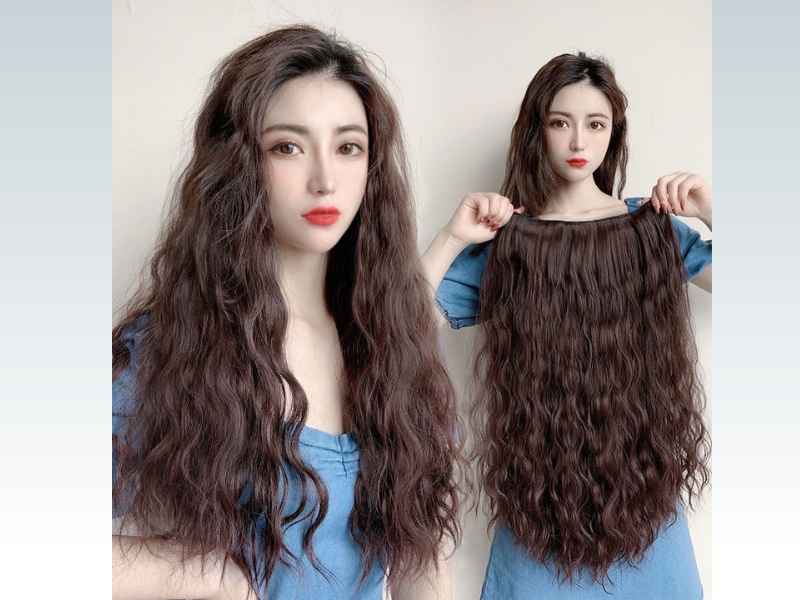 Hướng dẫn chi tiết cách kẹp tóc giả nửa đầu